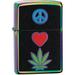 Zippo Lighter - Personalized Custom Message Engraved on Back for Leaf Designs Windproof Zippo Lighter (Spectrum Z631)