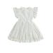 Youweixiong Little Toddler Baby Girls Summer A-line Dress Short Sleeve O Neck Lace Tassel Dresses