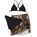 Toddler Swimsuit Girl Size 18 Months-24 Months Baby Boys Summer Print Shorts Beach Swimwear Swimming Tropical Rainforest Trunks 3 Piece Bikini Toddler Bathing Suit Girl Black