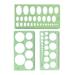 Linyer 1 Set Circle Stencil Plastic High-quality Convenient Use Eye-catching Templates for Drafting Exquisite Appearance Long Lifespan Type 1