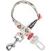 Grey Cherry Blossom Adjustable Dog Seat Belt Tether for Safe Travels, One Size Fits All, Gray