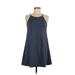 Wallflower Casual Dress - A-Line: Blue Solid Dresses - Women's Size Medium