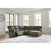 Brown/Gray Reclining Sectional - Signature Design by Ashley Benlocke 5-Piece Reclining Sectional w/ Chaise /Velvet | 40 H x 90 W x 92 D in | Wayfair