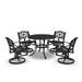 Saoirse 5 Piece Outdoor Dining Set Metal in Brown Laurel Foundry Modern Farmhouse® | 48" D x 48" W x 29" H | Wayfair