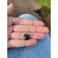 Genuine Sapphire Love Heart Crystal Necklace Wire Wrapped in Silver Gifts For Her Girlfriend Gift Friends