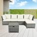 Latitude Run® Miko 5 Piece Rattan Sectional Seating Group w/ Cushions Synthetic Wicker/All - Weather Wicker/Wicker/Rattan | Outdoor Furniture | Wayfair