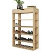 Schuhregale 5 Ebenen mit Schubladen Holzschuhe Lagerregal Schuhe Organizer Schuhaufbewahrung 75x 30