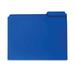 Smead Top Tab Poly Colored File Folders 1/3-Cut Tabs: Assorted Letter Size 0.75 Expansion Blue 24/Box | Order of 1 Box