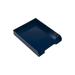 JAM Paper Stackable Front Loading Letter Tray Letter Size Navy Blue Plastic 2/Pack (344NAA)