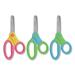 3Pc Westcott Ultra Soft Handle Scissors w/Antimicrobial Protection Rounded Tip 5 Long 2 Cut Length Randomly Assorted Straight Handle (14596)