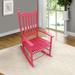 Tcbosik Rocking Chairs Wood Porch Furniture Outdoor Indoor - Rose Red