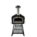 Tiled Cement Outdoor Pizza Oven / Clay Wood Fired Pizza Ovens with Black Penny / Circle Mosaic Tiles - OP80