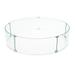 AMS Fireplace 42 Round Fire Pit Glass Wind Guard | Clear Tempered Glass Flame Protective Pane. Wind Resistant with Aluminum Corner Bracket and Rubber Feet.