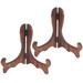 BESTONZON 2pcs Plate Display Stand Dish Easel Rack Desktop Display Holder Wood Easels