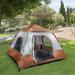 SOOZEE Spring Quick Opening 4-Person Camping Tent - Roomy & Easy Setup - Breathable & Stable - All-Round Protection - Lightweight & Portable Brown