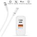 USB C Charger Dual Port 65W PD Power Wall GaN PPS Fast Charger with 6FT USC Cable for LG Stylo 6 - GaN Fast 3.0 Charger White