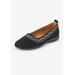 Extra Wide Width Women's The Kellan Flat by Comfortview in Black (Size 9 WW)