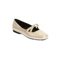 Wide Width Women's The Emili Ballet Flat by Comfortview in Gold (Size 12 W)