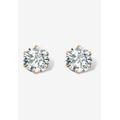 Women's 1.96 Cttw. Goldtone Round Cubic Zirconia Stud Earrings by PalmBeach Jewelry in Gold