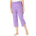 Plus Size Women's Lounge Capri by Catherines in Amethyst Purple Animal (Size 1X)