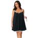 Plus Size Women's Babydoll Ruffle Gown by Amoureuse in Black (Size M)