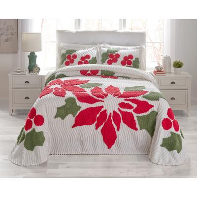 Bloom Chenille Bedspread by BrylaneHome in Poinset...