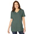 Plus Size Women's Faux Suede Tee by Woman Within in Pine (Size 3X)