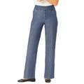 Plus Size Women's Flex Fit Pull On Wide Leg Denim Jean by Woman Within in Medium Stonewash (Size 16 W)