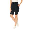 Plus Size Women's Pocket Bike Short by Woman Within in Heather Charcoal (Size S)