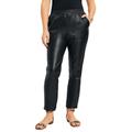 Plus Size Women's Faux Leather Pants by June+Vie in Black (Size 24 W)