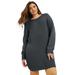 Plus Size Women's Touch of Cashmere Boatneck Sweater by June+Vie in Dark Charcoal (Size 10/12)