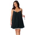 Plus Size Women's Babydoll Ruffle Gown by Amoureuse in Black (Size 3X)