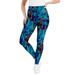 Plus Size Women's Classic Ankle Legging by June+Vie in Blue Soft Tie Dye (Size 22/24)