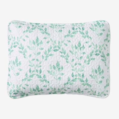 BH Studio Reversible Quilted Sham by BH Studio in Green Vines (Size STAND) Pillow