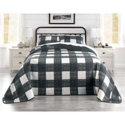 BH Studio Reversible Quilted Bedspread by BH Studio in Black White (Size FULL)