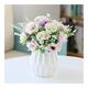 MGUOTP artificial flowers Artificial Rose Flower Arrangement With Ceramic Vase Faux Plant Potted Silk Rose Flower In Vase For Decoration Home Wedding artificial flowers decoration (Color : Purple)