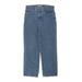 Sonoma Goods for Life Jeans - Mid/Reg Rise Straight Leg Denim: Blue Bottoms - Kids Girl's Size 10 - Dark Wash