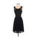 Aqua Casual Dress - Fit & Flare: Black Dresses - Women's Size Small