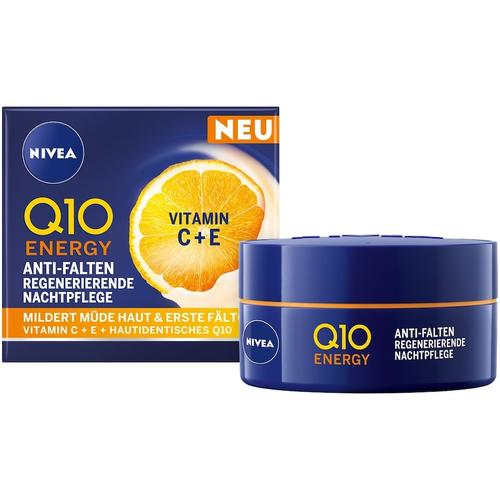 NIVEA – Q10 ENERGY Anti-Falten Regenerierende Nachtpflege Nachtcreme 50 ml Damen