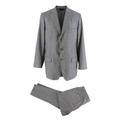 Ermenegildo Zegna Grey & Taupe Fine Stripe Wool Suit Size M