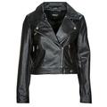 Only ONLBEST FAUX LEATHER BIKER women's Leather jacket in Black