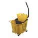 Carlisle 9690404 35 qt Mop Bucket Combo - Side Press Wringer, Soiled Water Insert, Polypropylene, Yellow