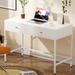 Mercer41 47" Vanity Desk Makeup Dressing Table w/ 2 Drawers for Bedroom Wood/Metal in White | 32 H x 47 W x 22 D in | Wayfair