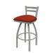 Holland Bar Stool 411 Jackie Low Back Swivel Bar & Counter Stool Upholstered/Metal in Red/Gray | Bar Stool (30" Seat Height) | Wayfair 41130AN021