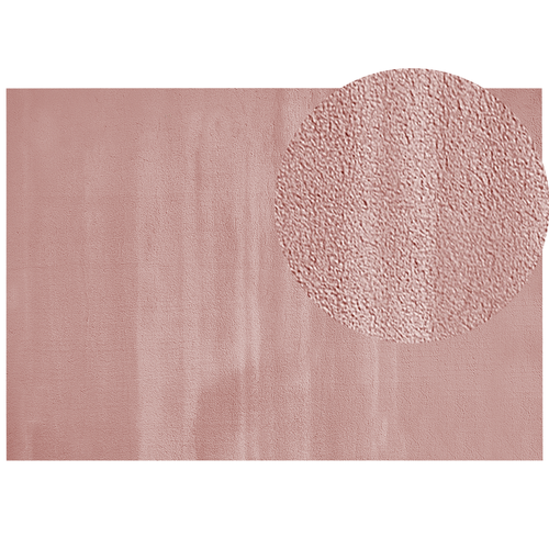 Teppich aus Kaninchenpelz Rosa Künstlicher Polyesterpelz 160 x 230 cm weicher zotteliger Hochflorteppich