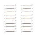 NUOLUX 20Pcs Ponytail Hooks Headband Hair Claw Hair Clips Rubber Bands Hair Styling Hair Braid (Coffee)