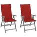 vidaXL Outdoor Recliner Chairs Patio Chair with Cushions Solid Wood Acacia