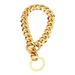 amousa Stainless Steel Golden Pitbull Pet Large Dog Chain Pet Chain Collar