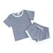 Kid Toddler Boys Outfits Short Sleeve Tops T Shirts And Shorts Sets Summer 2 Piece Sets Babies Baby Boys Summer Clothing Sets Size 80 Grey