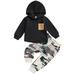 CenturyX Kids Toddler Baby Boys Autumn Clothes Hooded Sweatshirt and Camouflage Pants Infant Tracksuit Outfits